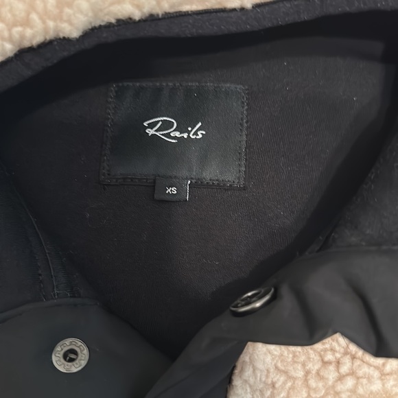 Rails Saga Leopard Print Teddy Quarter-Zip Pullover Jacket - Picture 3 of 5